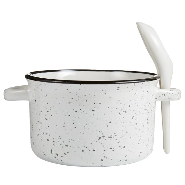 Campfire 20oz Ceramic Soup Bowl With Spoon Thumbnail