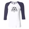 Ladies' Baby Rib Three-QuarterSleeve Contrast Raglan T-Shirt Thumbnail