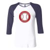Ladies' Baby Rib Three-QuarterSleeve Contrast Raglan T-Shirt Thumbnail