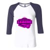 Ladies' Baby Rib Three-QuarterSleeve Contrast Raglan T-Shirt Thumbnail
