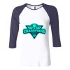 Ladies' Baby Rib Three-QuarterSleeve Contrast Raglan T-Shirt Thumbnail