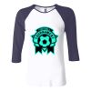 Ladies' Baby Rib Three-QuarterSleeve Contrast Raglan T-Shirt Thumbnail