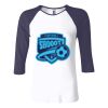 Ladies' Baby Rib Three-QuarterSleeve Contrast Raglan T-Shirt Thumbnail