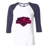 Ladies' Baby Rib Three-QuarterSleeve Contrast Raglan T-Shirt Thumbnail