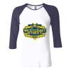Ladies' Baby Rib Three-QuarterSleeve Contrast Raglan T-Shirt Thumbnail