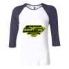 Ladies' Baby Rib Three-QuarterSleeve Contrast Raglan T-Shirt Thumbnail