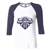 Ladies' Baby Rib Three-QuarterSleeve Contrast Raglan T-Shirt Thumbnail