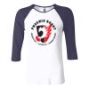 Ladies' Baby Rib Three-QuarterSleeve Contrast Raglan T-Shirt Thumbnail