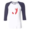 Ladies' Baby Rib Three-QuarterSleeve Contrast Raglan T-Shirt Thumbnail