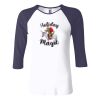 Ladies' Baby Rib Three-QuarterSleeve Contrast Raglan T-Shirt Thumbnail
