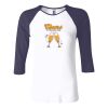 Ladies' Baby Rib Three-QuarterSleeve Contrast Raglan T-Shirt Thumbnail