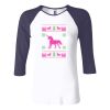 Ladies' Baby Rib Three-QuarterSleeve Contrast Raglan T-Shirt Thumbnail