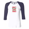 Ladies' Baby Rib Three-QuarterSleeve Contrast Raglan T-Shirt Thumbnail