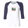 Ladies' Baby Rib Three-QuarterSleeve Contrast Raglan T-Shirt Thumbnail