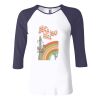 Ladies' Baby Rib Three-QuarterSleeve Contrast Raglan T-Shirt Thumbnail