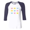 Ladies' Baby Rib Three-QuarterSleeve Contrast Raglan T-Shirt Thumbnail