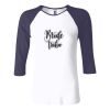 Ladies' Baby Rib Three-QuarterSleeve Contrast Raglan T-Shirt Thumbnail
