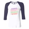 Ladies' Baby Rib Three-QuarterSleeve Contrast Raglan T-Shirt Thumbnail