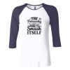 Ladies' Baby Rib Three-QuarterSleeve Contrast Raglan T-Shirt Thumbnail