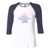 Ladies' Baby Rib Three-QuarterSleeve Contrast Raglan T-Shirt Thumbnail