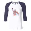 Ladies' Baby Rib Three-QuarterSleeve Contrast Raglan T-Shirt Thumbnail
