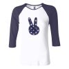 Ladies' Baby Rib Three-QuarterSleeve Contrast Raglan T-Shirt Thumbnail