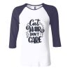 Ladies' Baby Rib Three-QuarterSleeve Contrast Raglan T-Shirt Thumbnail