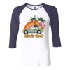 Ladies' Baby Rib Three-QuarterSleeve Contrast Raglan T-Shirt Thumbnail