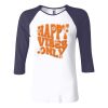 Ladies' Baby Rib Three-QuarterSleeve Contrast Raglan T-Shirt Thumbnail