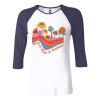 Ladies' Baby Rib Three-QuarterSleeve Contrast Raglan T-Shirt Thumbnail
