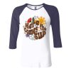 Ladies' Baby Rib Three-QuarterSleeve Contrast Raglan T-Shirt Thumbnail