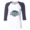 Ladies' Baby Rib Three-QuarterSleeve Contrast Raglan T-Shirt Thumbnail