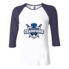 Ladies' Baby Rib Three-QuarterSleeve Contrast Raglan T-Shirt Thumbnail