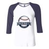 Ladies' Baby Rib Three-QuarterSleeve Contrast Raglan T-Shirt Thumbnail