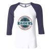 Ladies' Baby Rib Three-QuarterSleeve Contrast Raglan T-Shirt Thumbnail