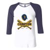 Ladies' Baby Rib Three-QuarterSleeve Contrast Raglan T-Shirt Thumbnail