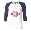 Ladies' Baby Rib Three-QuarterSleeve Contrast Raglan T-Shirt Thumbnail