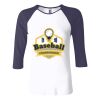 Ladies' Baby Rib Three-QuarterSleeve Contrast Raglan T-Shirt Thumbnail