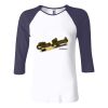 Ladies' Baby Rib Three-QuarterSleeve Contrast Raglan T-Shirt Thumbnail