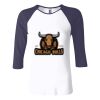 Ladies' Baby Rib Three-QuarterSleeve Contrast Raglan T-Shirt Thumbnail