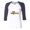 Ladies' Baby Rib Three-QuarterSleeve Contrast Raglan T-Shirt Thumbnail