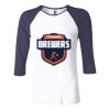 Ladies' Baby Rib Three-QuarterSleeve Contrast Raglan T-Shirt Thumbnail