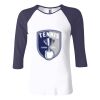 Ladies' Baby Rib Three-QuarterSleeve Contrast Raglan T-Shirt Thumbnail