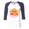 Ladies' Baby Rib Three-QuarterSleeve Contrast Raglan T-Shirt Thumbnail