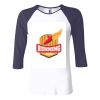 Ladies' Baby Rib Three-QuarterSleeve Contrast Raglan T-Shirt Thumbnail