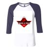 Ladies' Baby Rib Three-QuarterSleeve Contrast Raglan T-Shirt Thumbnail