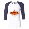 Ladies' Baby Rib Three-QuarterSleeve Contrast Raglan T-Shirt Thumbnail