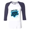 Ladies' Baby Rib Three-QuarterSleeve Contrast Raglan T-Shirt Thumbnail