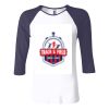 Ladies' Baby Rib Three-QuarterSleeve Contrast Raglan T-Shirt Thumbnail
