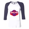 Ladies' Baby Rib Three-QuarterSleeve Contrast Raglan T-Shirt Thumbnail